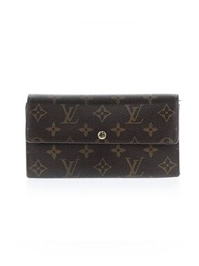 Authentic Louis Vuitton Brown  Sarah Long Wallet.